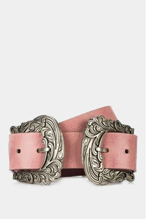 Cinturón unifaz eyra de cuero para mujer doble hebilla Mora
