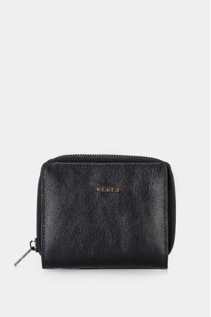 Billetera silvestre de cuero para mujer con cremallera