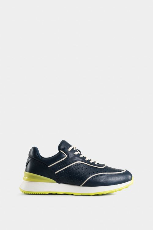 Tenis dalí de cuero para hombre detalle de perforado
