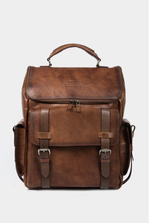 Mochila new archaeology de cuero para hombre vintage Miel