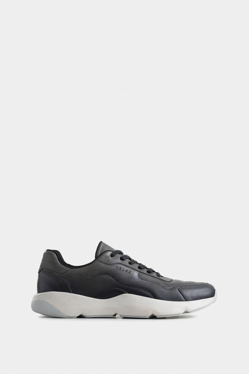 Sneakers luster 2 de cuero para hombre puntera almendrada